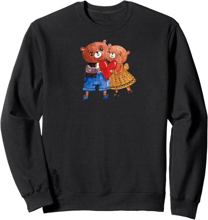 BÄR Paare Geschenk Hochzeit Jahrestag Valentinstag Ihn Sie Sweatshirt