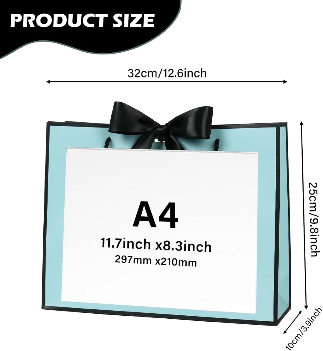 Geschenktüte mit Schleife,Geschenktüte Weiss,Geschenktaschen für Geburtstag, Hochzeit, Festivalfeier