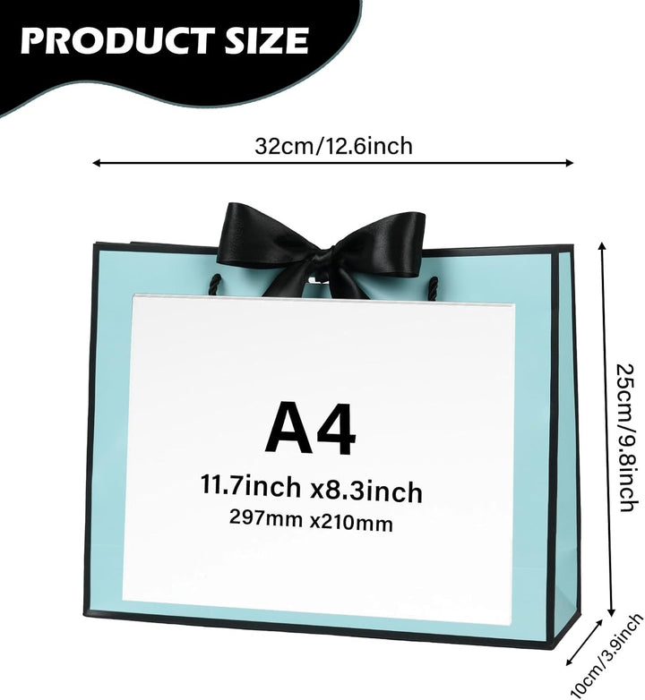 Geschenktüte mit Schleife,Geschenktüte Weiss,Geschenktaschen für Geburtstag, Hochzeit, Festivalfeier