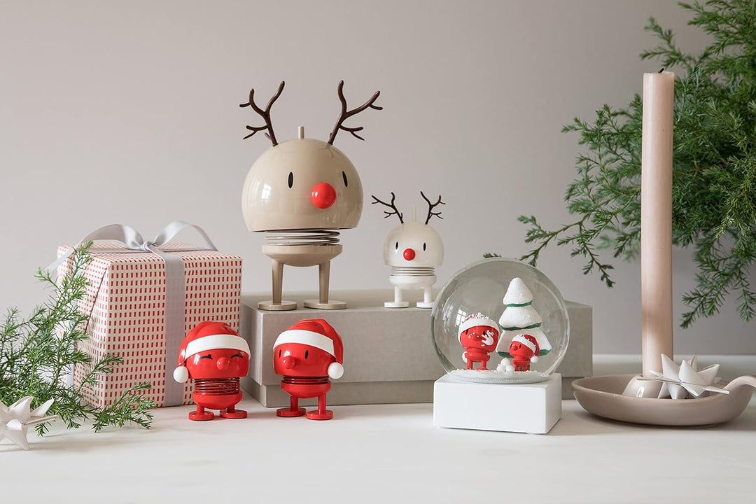 Hoptimist - Skandinavisches Design - Weihnachtsfigur - Small Reindeer Bumble - Weiss - Höhe: 9 cm -