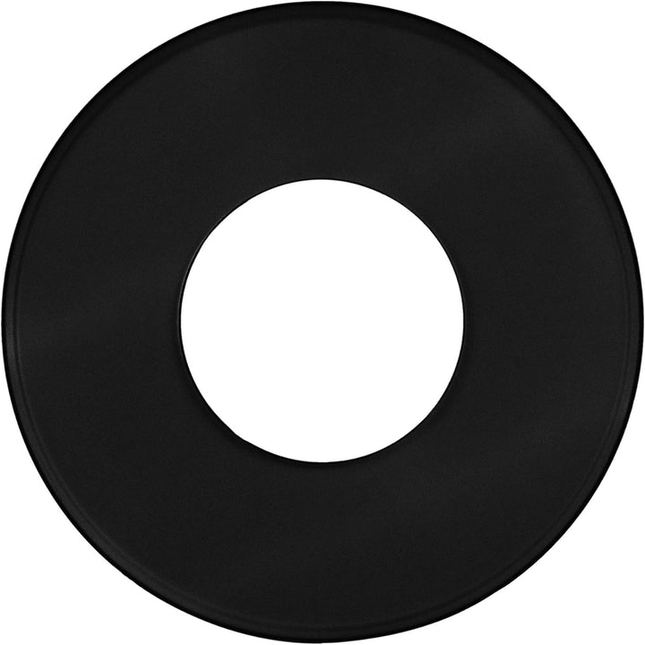LANZZAS Rauchrohr Wand-Rosette mit 90 mm Rand - für den Durchmesser Ø 130 mm - Farbe: schwarz - Wand