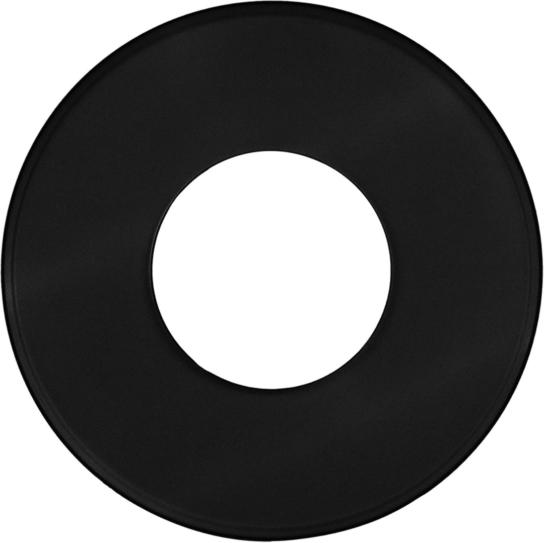 LANZZAS Ofenrohr Wand-Rosette mit 90 mm Rand - für den Durchmesser Ø 150 mm - Farbe: schwarz - Rauch