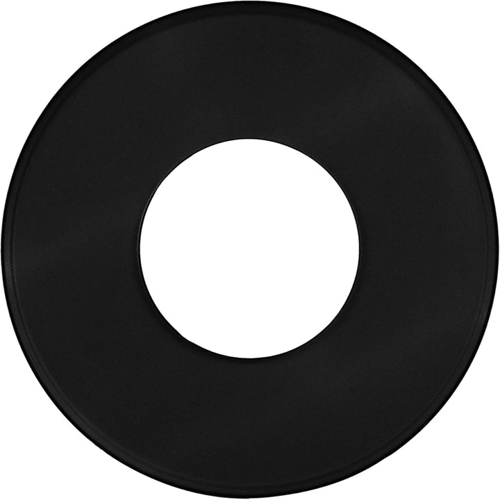 LANZZAS Ofenrohr Wand-Rosette mit 90 mm Rand - für den Durchmesser Ø 150 mm - Farbe: schwarz - Rauch