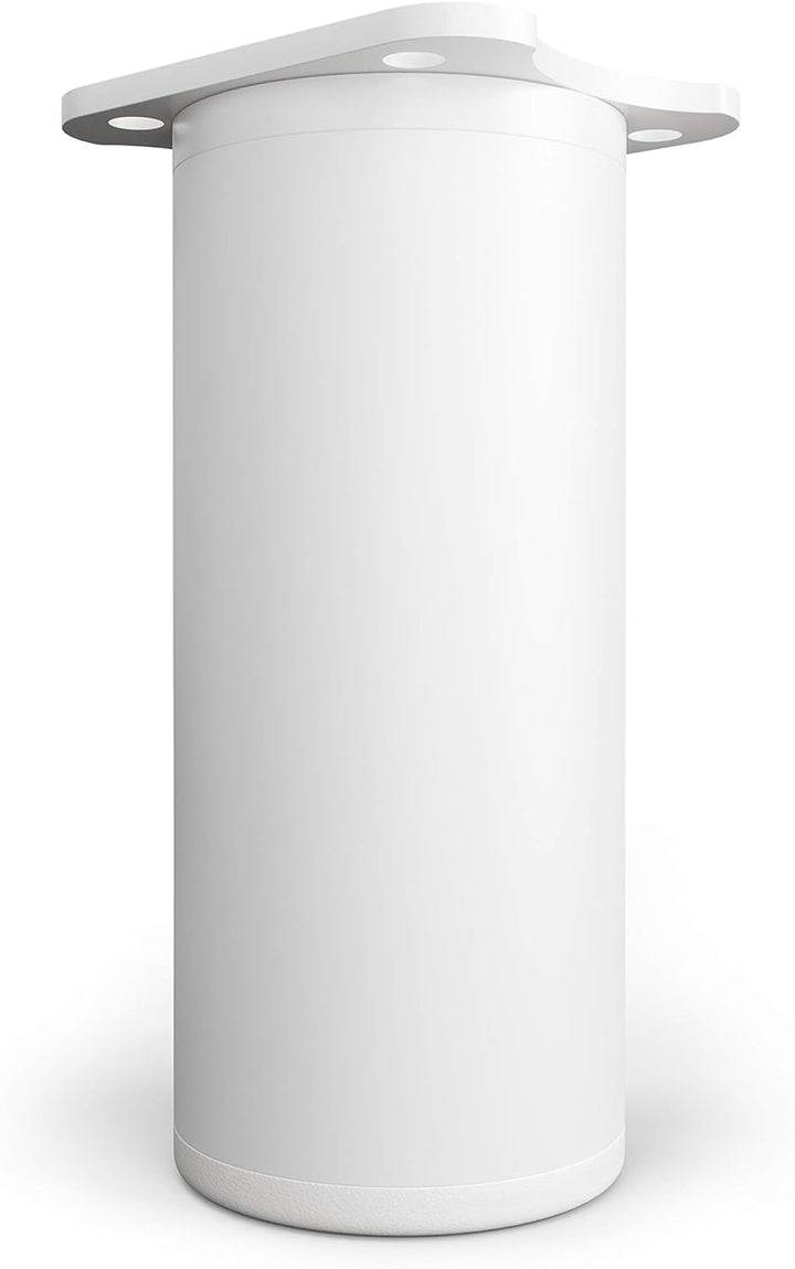 sossai® Design-Möbelfüsse MFR1 | höhenverstellbar | 8er Set | Rund-Profil - Ø 40 mm | Farbe: Weiss |