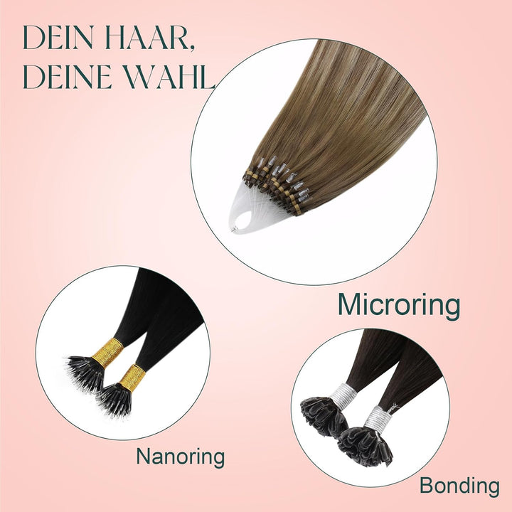 Easyouth Microring Extensions Ombre Echthaar Micro Bead Extensions Remy Echthaar Microring Haarverla