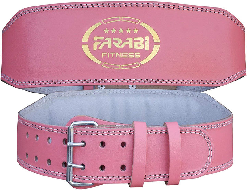 Farabi Sports gewichthebergürtel herren damen 100% echtes Leder lifting belt 4" wide gym gürtel, Pow