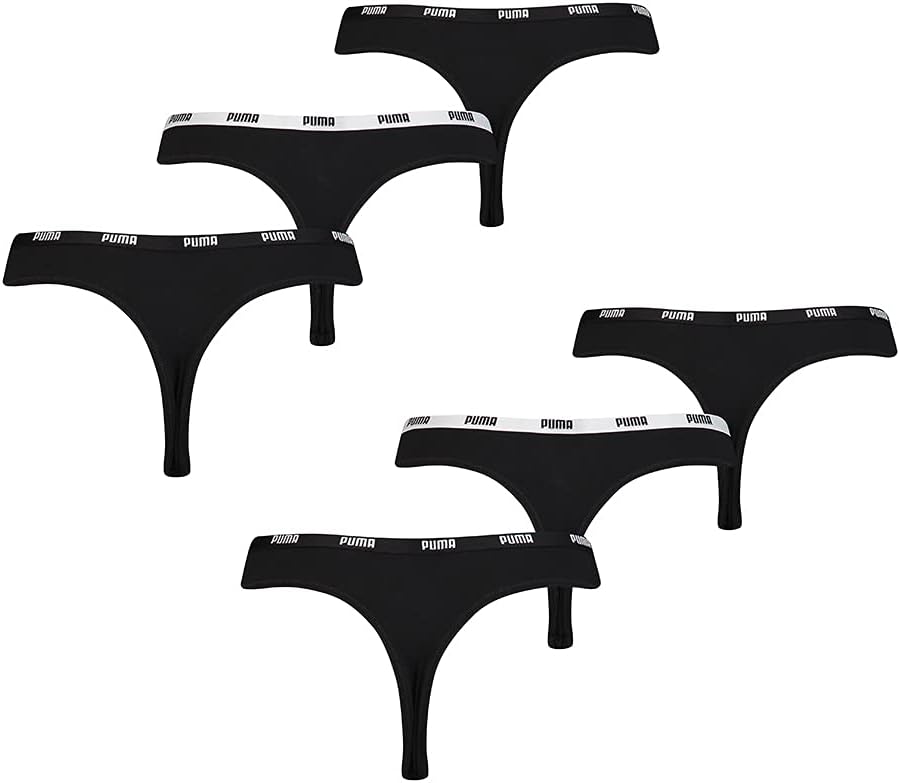 PUMA, Damen String, 6er Pack, Black, XS