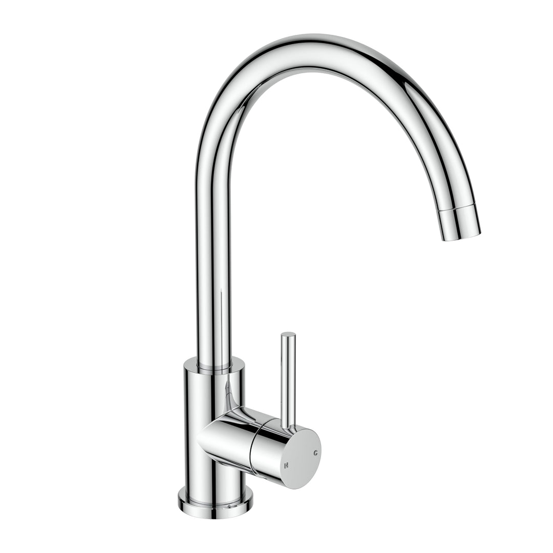FORIOUS Küchenarmatur, Wasserhahn Küche Mischbatterie, 360° Schwenkbar, Heiss und Kaltwasserregelung