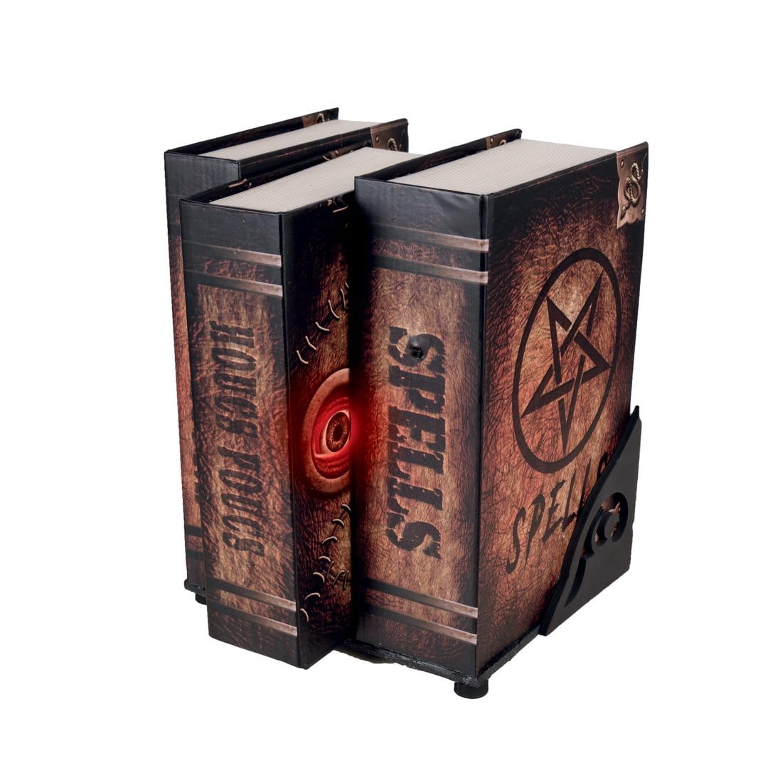 P'TIT Clown - 23583 - Animiertes magisches Halloween-Grimoire - Hexen-Zauberbuch mit Sound, Licht un