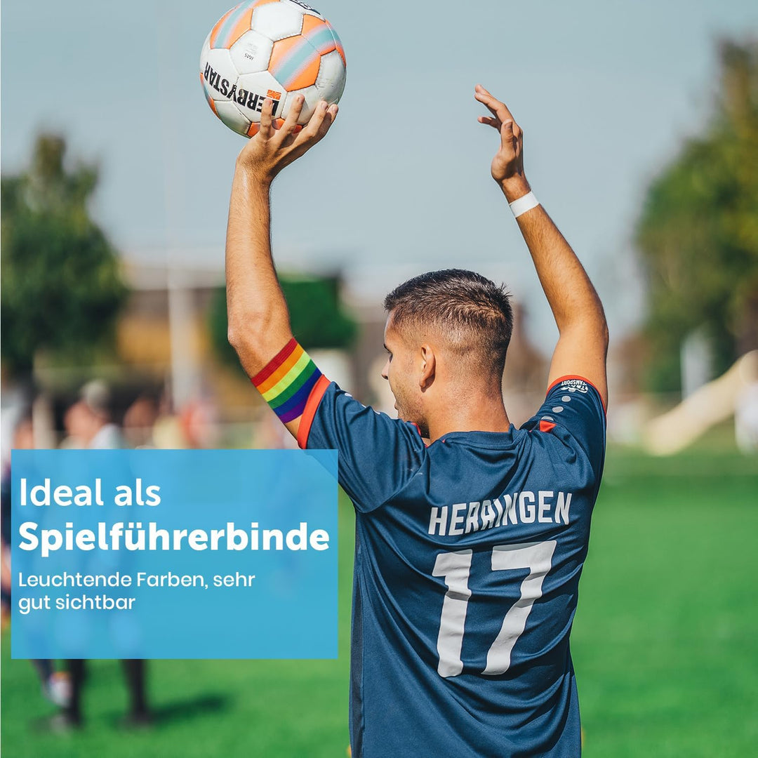 Sportacular Gear 5 Regenbogen-Armbinden mit Klettverschluss individuell anpassbar | Rainbow Armband