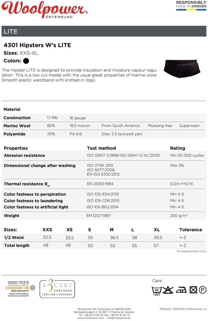 Woolpower Hipsters Ws LITE