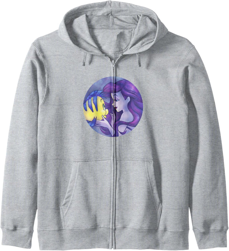 Disney The Little Mermaid Ariel & Flounder Painted Profile Kapuzenjacke