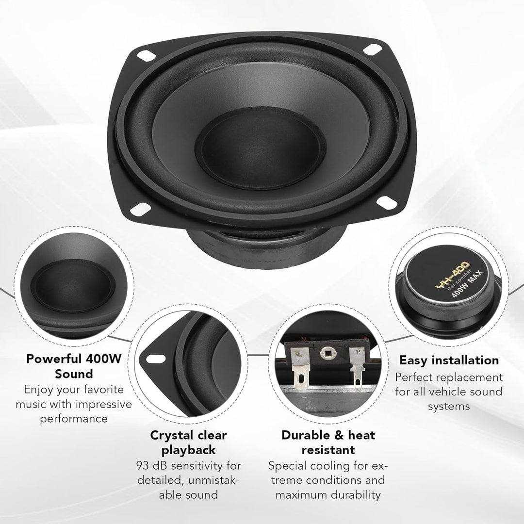 Auto Lautsprecher Koaxial Aramox 400W 4 Zoll Mitteltonbereich Externer Magnet Typ für PKW und LKW Sc