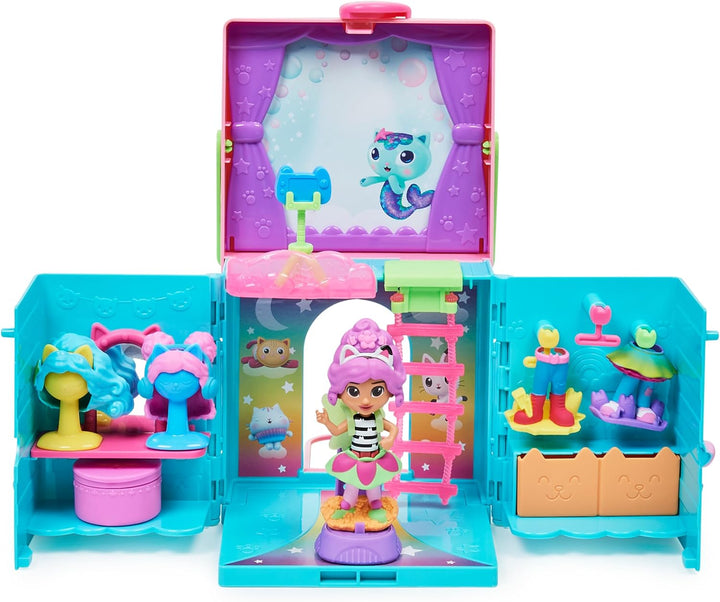 Gabby‘s Dollhouse, Rainbow Closet, tragbares Regenbogen Kleiderschrank Spielset mit Gabby Figur, 4 B