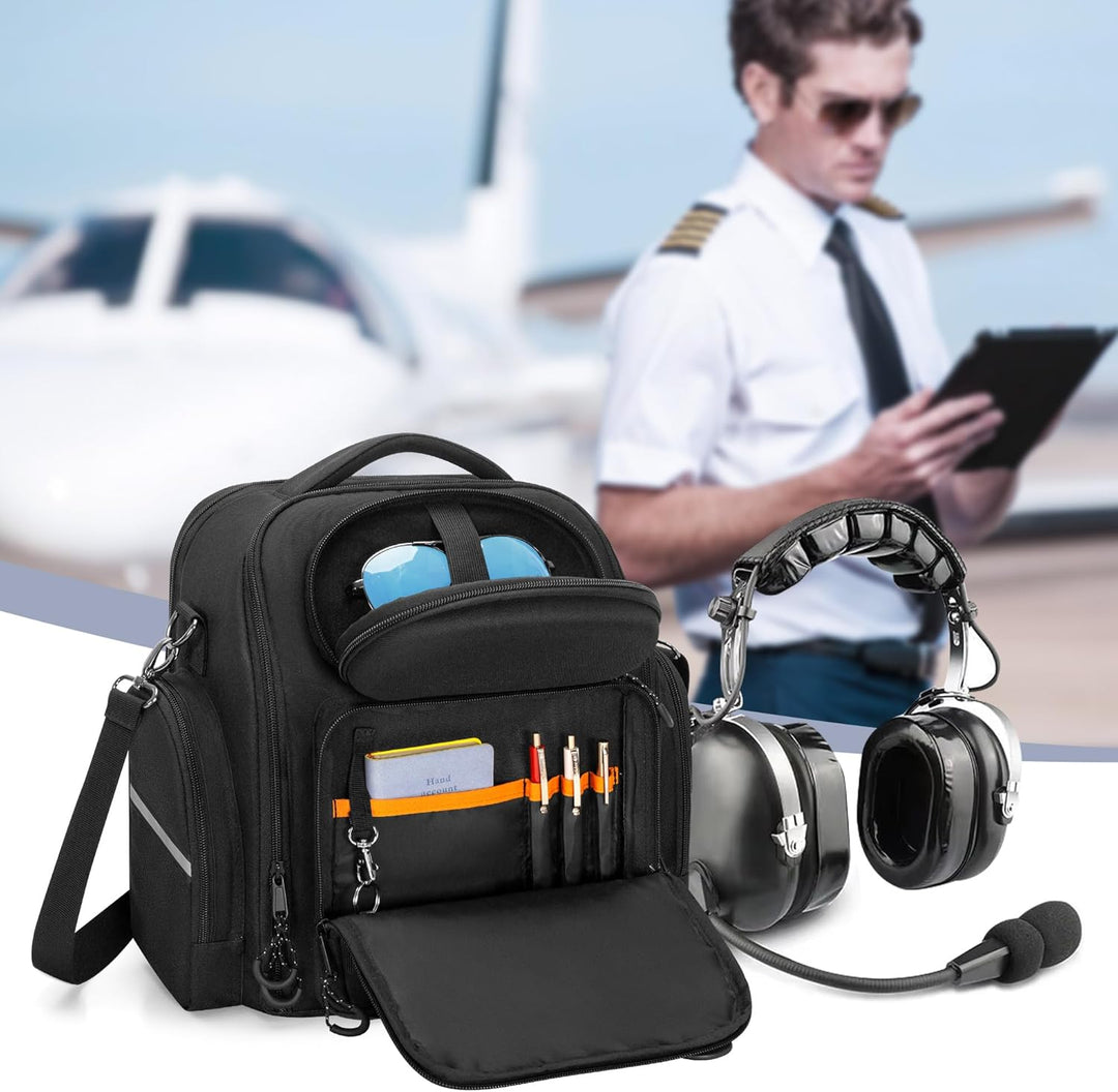 Damero Pilotenkoffer für Kopfhörer, Kopfhörer Tasche für Flieger, Grossraum-kopfhörer Case für Pilot