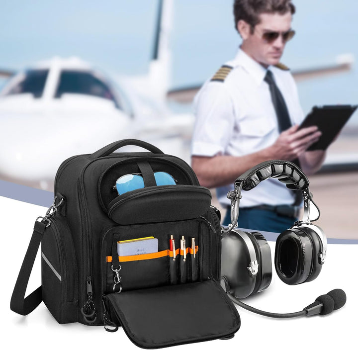 Damero Pilotenkoffer für Kopfhörer, Kopfhörer Tasche für Flieger, Grossraum-kopfhörer Case für Pilot
