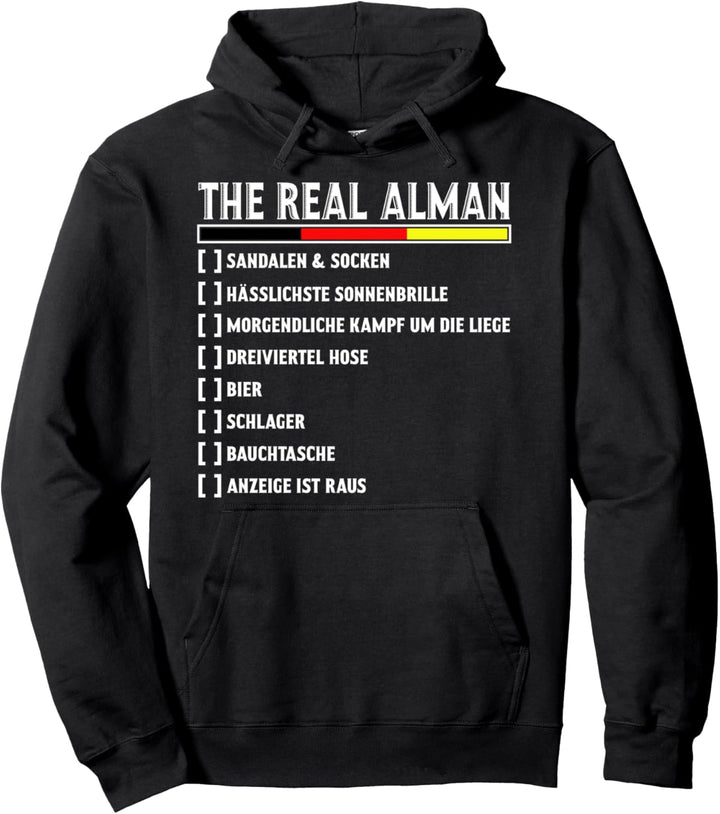 Alman Memes - Richtiger Deutscher Checkliste Alman Pullover Hoodie