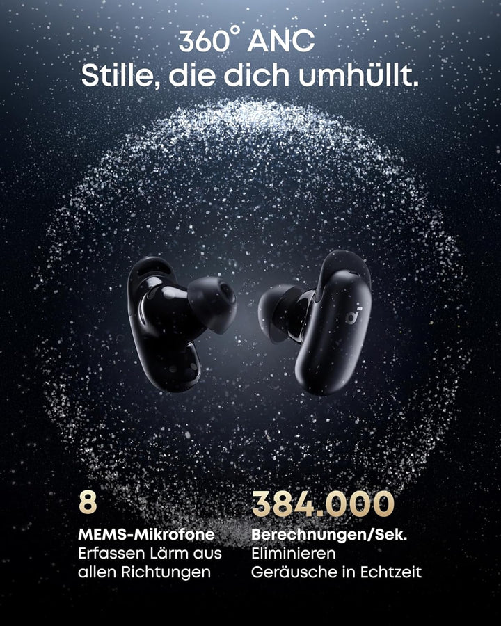 soundcore Anker Liberty 5 Pro, Guinness World Record Anrufqualität 10 Mikros, Noise Cancelling Kopfh