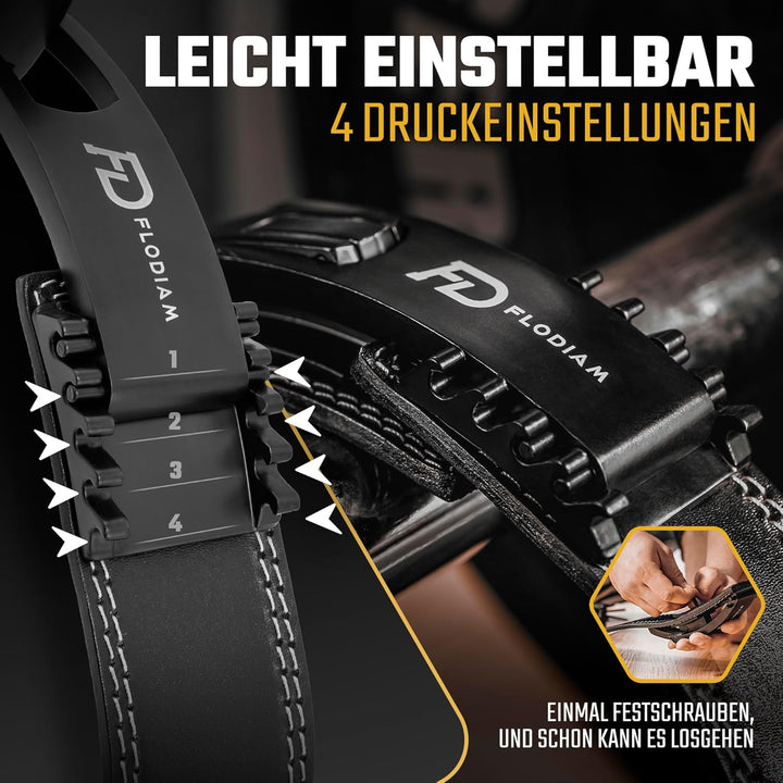 Gewichthebergürtel für Damen und Herren [Schnellverstell Hebelverschluss] Echtleder Gym Lifting Belt