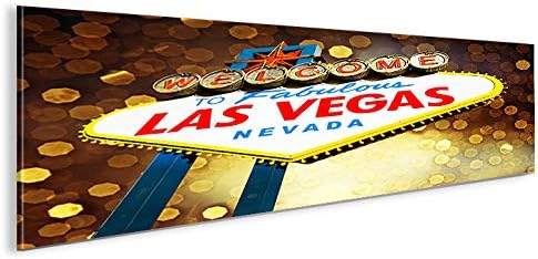 islandburner Bild Bilder auf Leinwand Vegas Panorama XXL Poster Leinwandbild Wandbild Art up Your Li