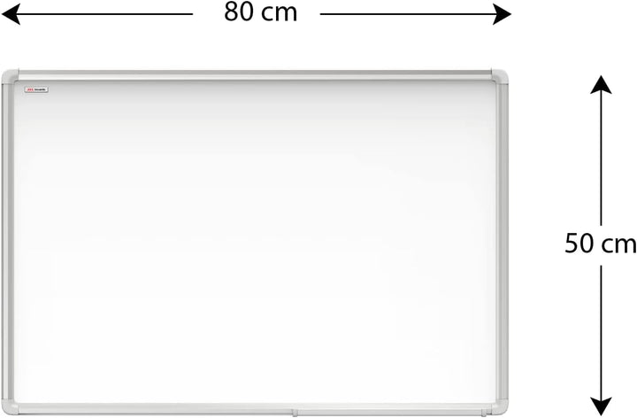 ALLboards Magnetisches Whiteboard 80x50cm Magnettafel mit Aluminiumrahmen Premium EXPO und Stifteabl