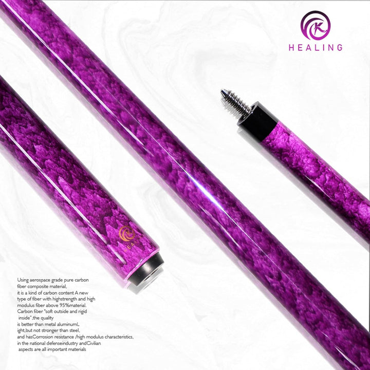 OKHEALING Billardqueue Carbon T700 Kohlefaser 142 cm XTC 12 mm Spitze Billardzubehör 1/2 Gelenk, han