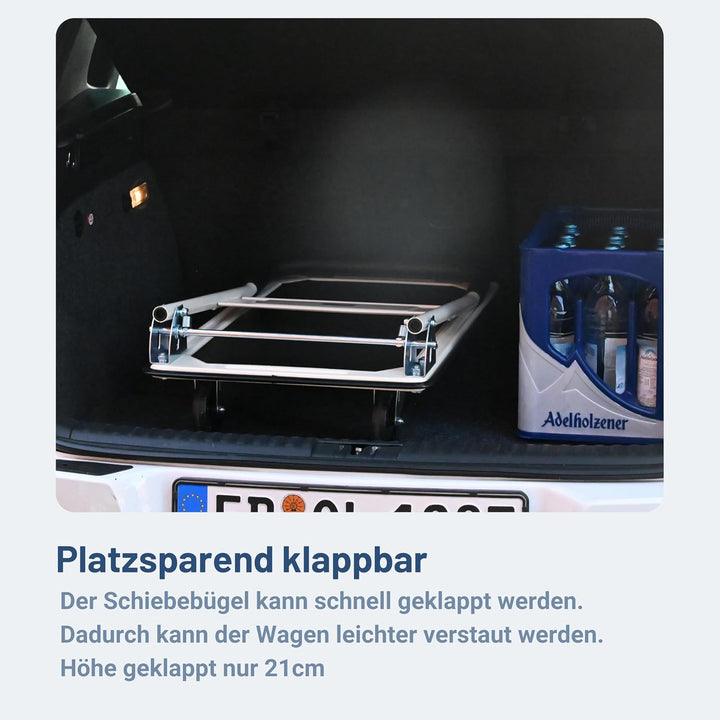 Pallit Carry Transportwagen klappbar 150kg Rollwagen mit Anti-Rutsch-Beschichtung Lenkbarer Plattfor