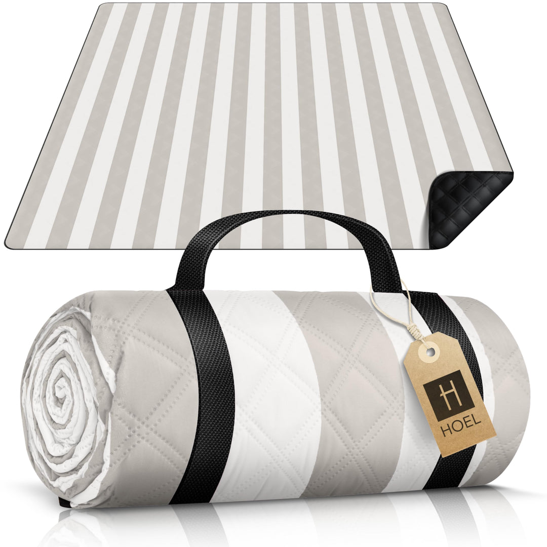 HOEL Picknickdecke 200x200 cm wasserabweisend + isoliert - Strandmatte gepolstert XXL - Picknickdeck