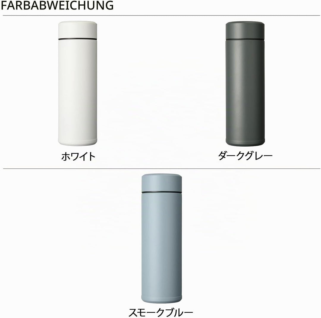 Kyocera isolierte Slim-Trinkflasche mit keramischer Innenbeschichtung, 12 Stunden heiss, 24 Stunden