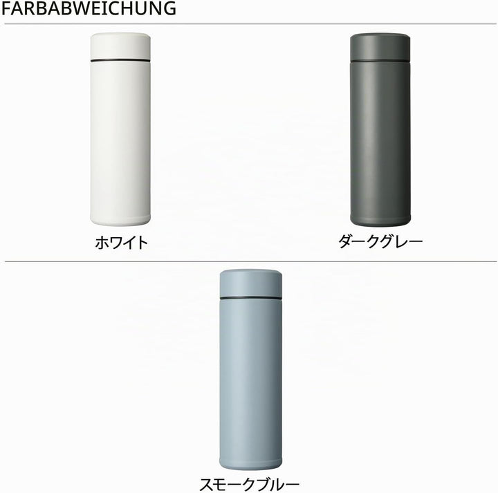 Kyocera isolierte Slim-Trinkflasche mit keramischer Innenbeschichtung, 12 Stunden heiss, 24 Stunden