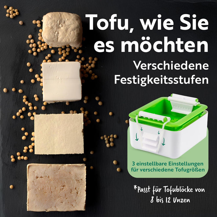 Tofu Press – Das Original, BPA-frei, spülmaschinenfest – Für festeren, schmackhafteren Tofu – Einfac