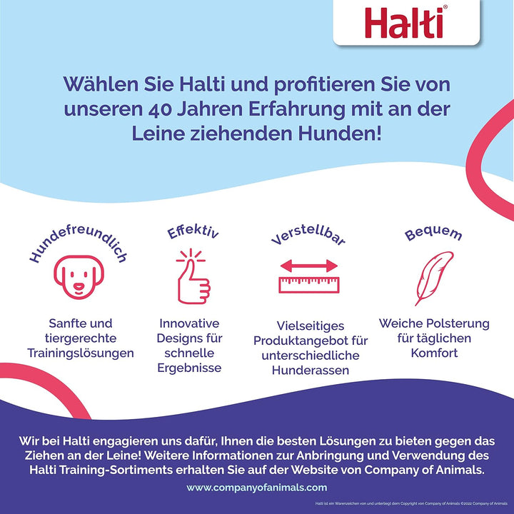 HALTI No Pull Anti-Zug Geschirr, Grösse Mittel - Verhindert, dass Ihr Hund an der Leine zieht, Gepol