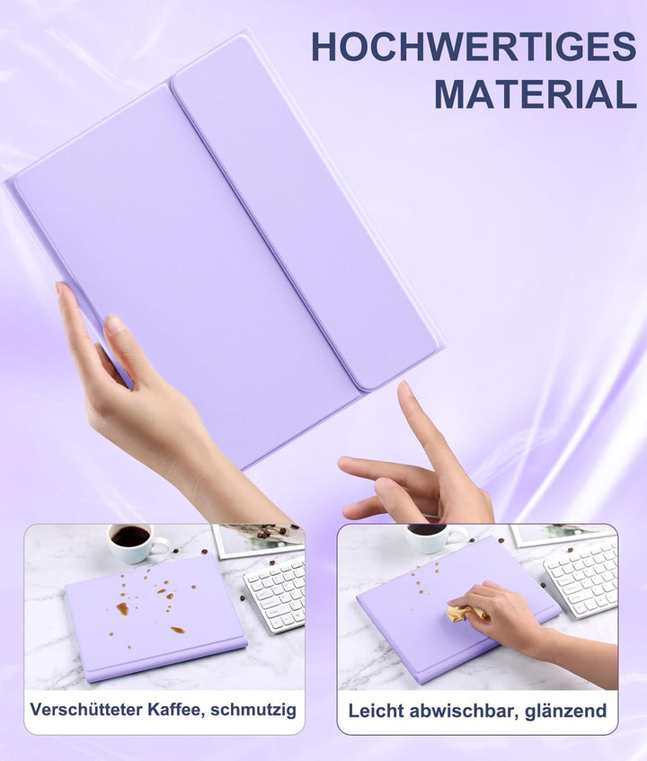 Vobafe Hülle mit Tastatur für iPad Air 11 Zoll (2025 M3/2024 M2), iPad Air 5 4 2022/2020 10,9 Zoll,