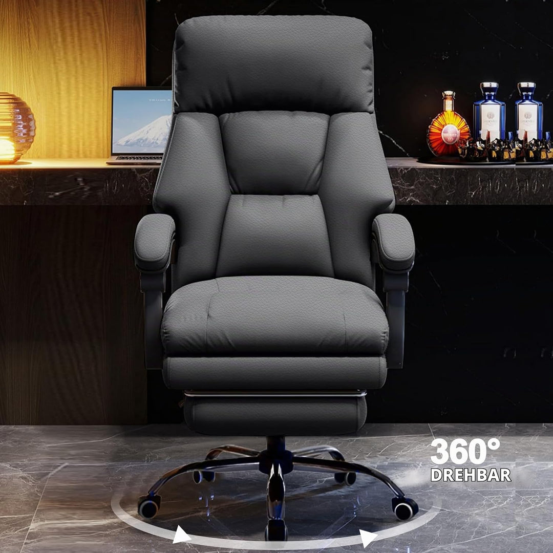 Bürostuhl mit Beinstütze Chefsessel mit Rollen Computer-Gaming-Stühle mit hoher Rückenlehne Verstell