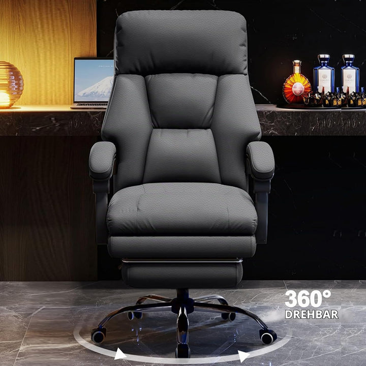 Bürostuhl mit Beinstütze Chefsessel mit Rollen Computer-Gaming-Stühle mit hoher Rückenlehne Verstell