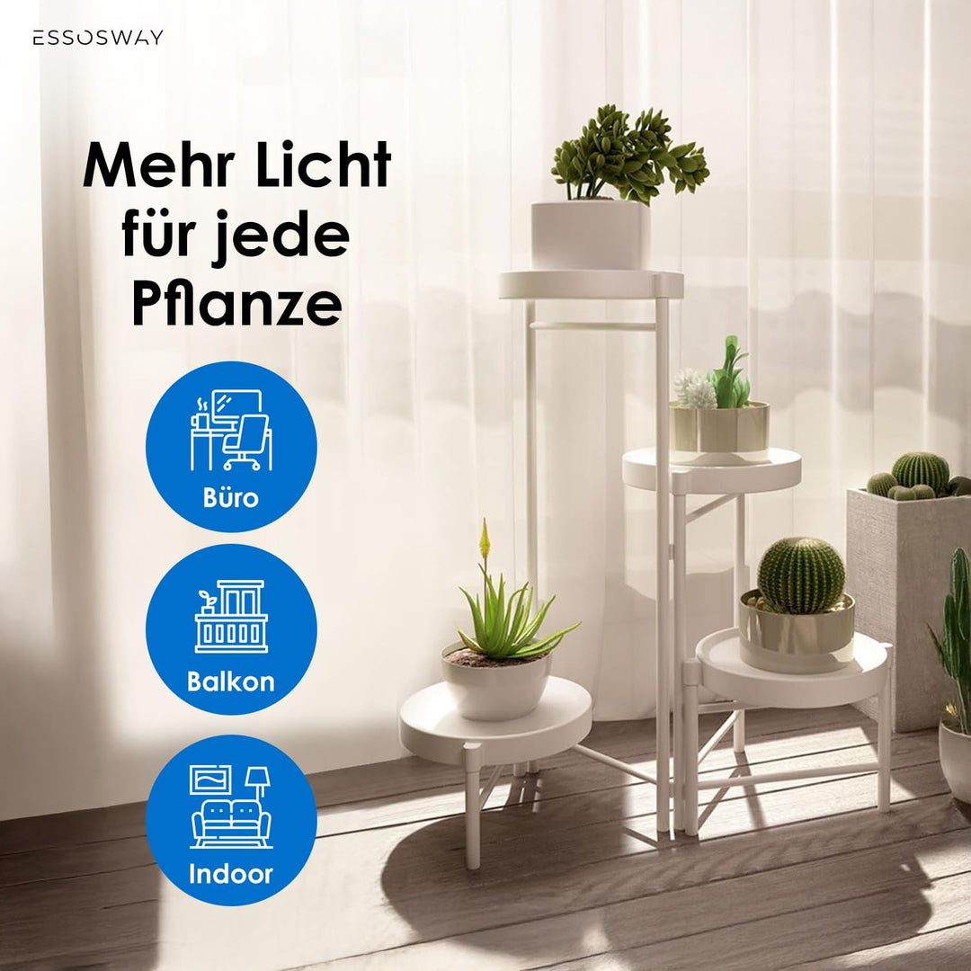 Blumenständer Pflanzenständer - Indoor - Pflanzenregal Blumentreppe Blumenregal Metall - 4 Etagen -