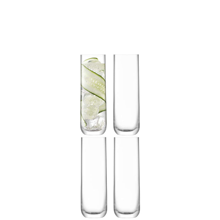 LSA Borough Longdrinkgläser 420ml Klar x 4, Longdrink