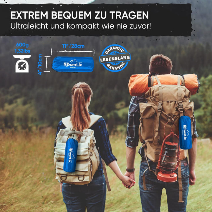 POWERLIX Isomatte Camping Outdoor Luftmatratze - Ultraleichte Aufblasbare Isomatte, kompakte und lei