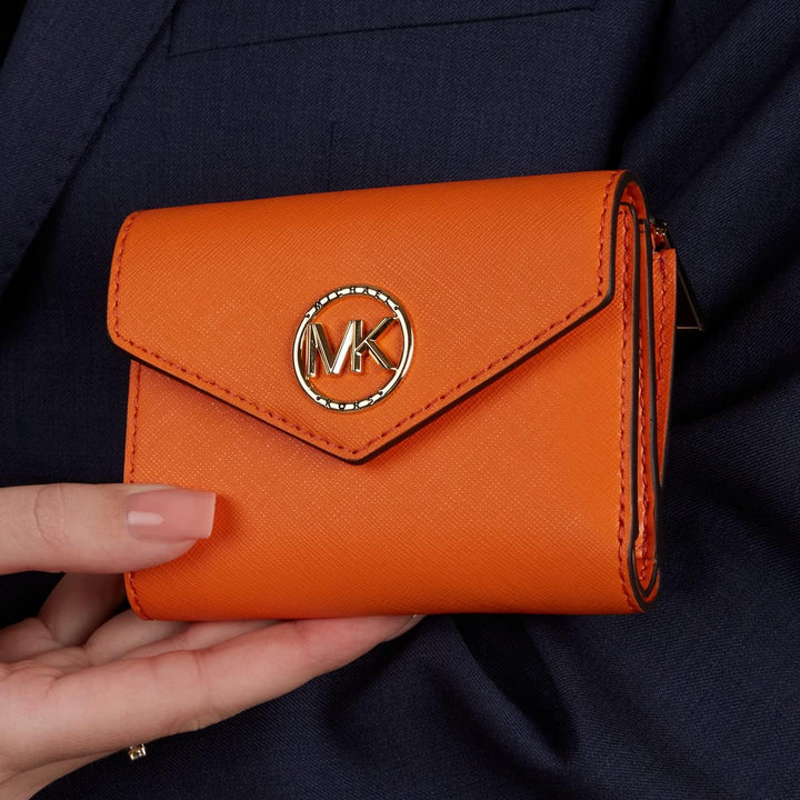 Michael Kors Damen Greenwich Trifold Wall Tasche Apricot, Apricot