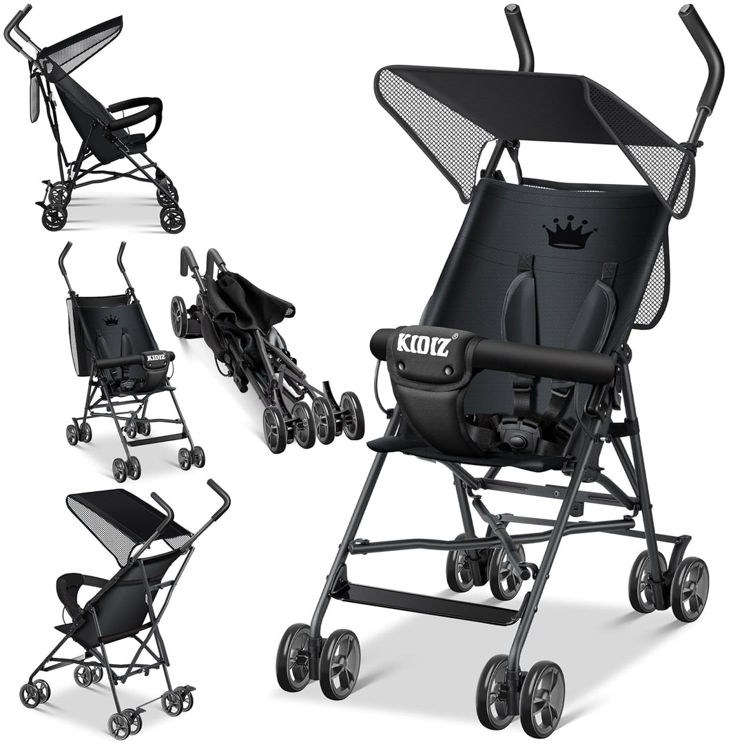 KIDIZ® Kinderwagen CITY Buggy Kinderbuggy klappbar Sportwagen Faltbar 360° 4-Zoll-Räder Inkl. Sonnen