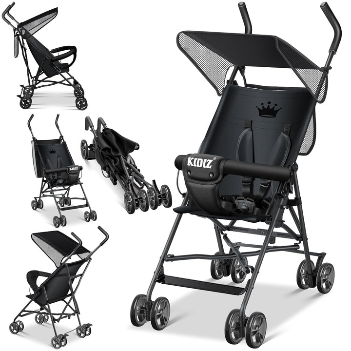 KIDIZ® Kinderwagen CITY Buggy Kinderbuggy klappbar Sportwagen Faltbar 360° 4-Zoll-Räder Inkl. Sonnen