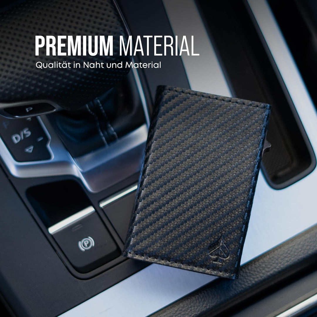 CARD Nine® Kartenetui mit RFID-Schutz - Smart Wallet - Pop-Up-Geldbörse - Cardholder - Portemonnaie