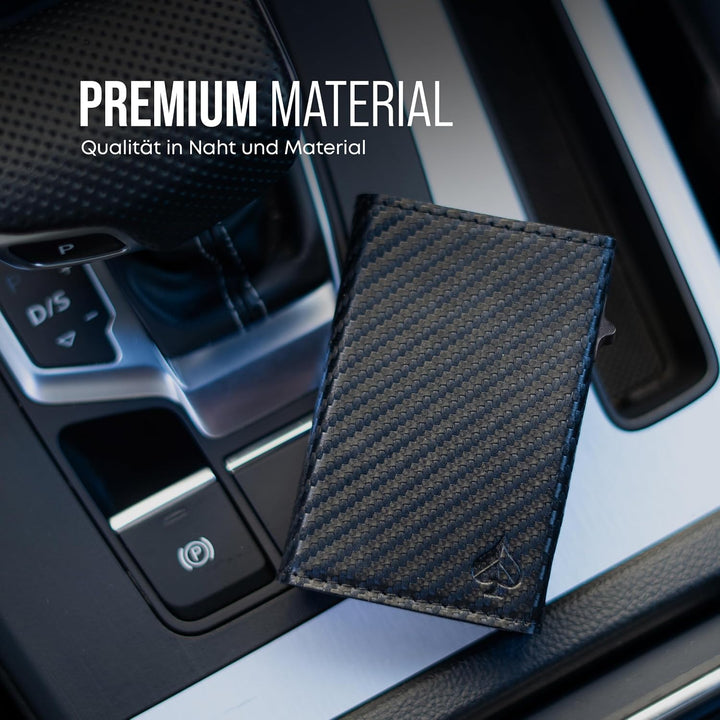 CARD Nine® Kartenetui mit RFID-Schutz - Smart Wallet - Pop-Up-Geldbörse - Cardholder - Portemonnaie