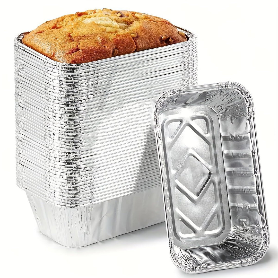 Cobenga 125 Packungen Aluminiumfolien-Backformen, 7,8 x 4 Zoll Einweg-Backformen aus Alufolie, Mini-