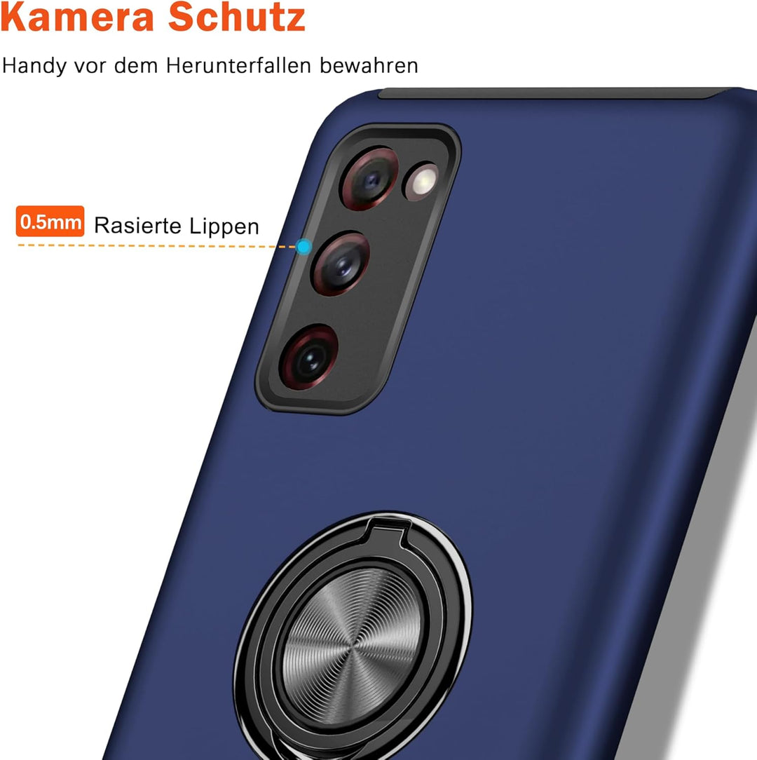 Hülle für Samsung Galaxy S20 FE 4G,5G mit 1 Pack Schutzfolie, Handyhülle mit Eingebetteter 360° Grad