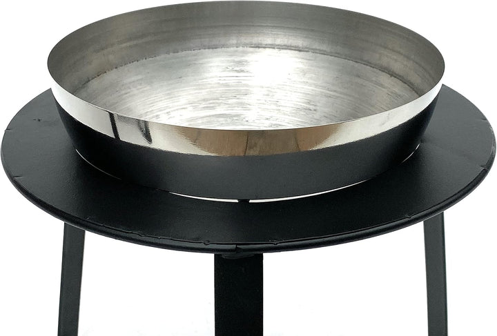 DanDiBo Blumenhocker Metall mit Topf Schwarz Silber Blumenständer 96091 3er Set Blumensäule Modern P