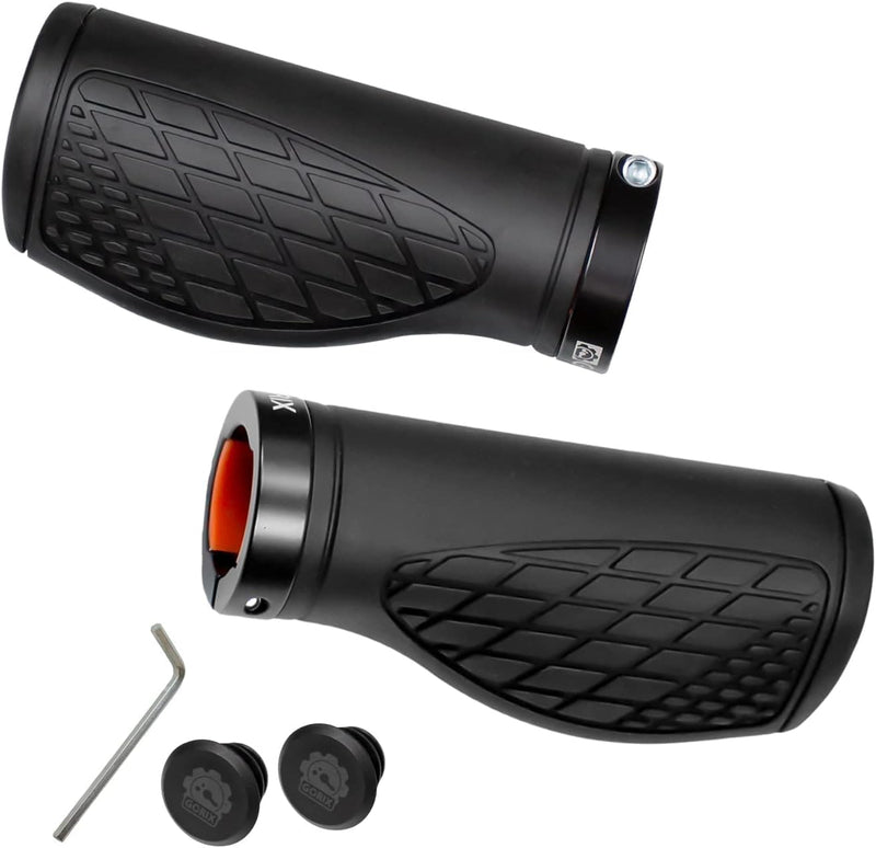 GORIX Bike Ergo Grips Bar End Cycle Lock On Lenker Mountainbike MTB [95mmｘ95mm・128mmｘ95mm] (GX-AGOO)