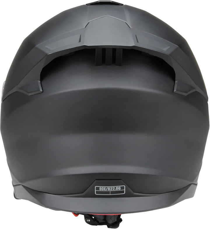 Motorradhelm Integralhelm CMX Blacky schwarz matt in Grösse XL