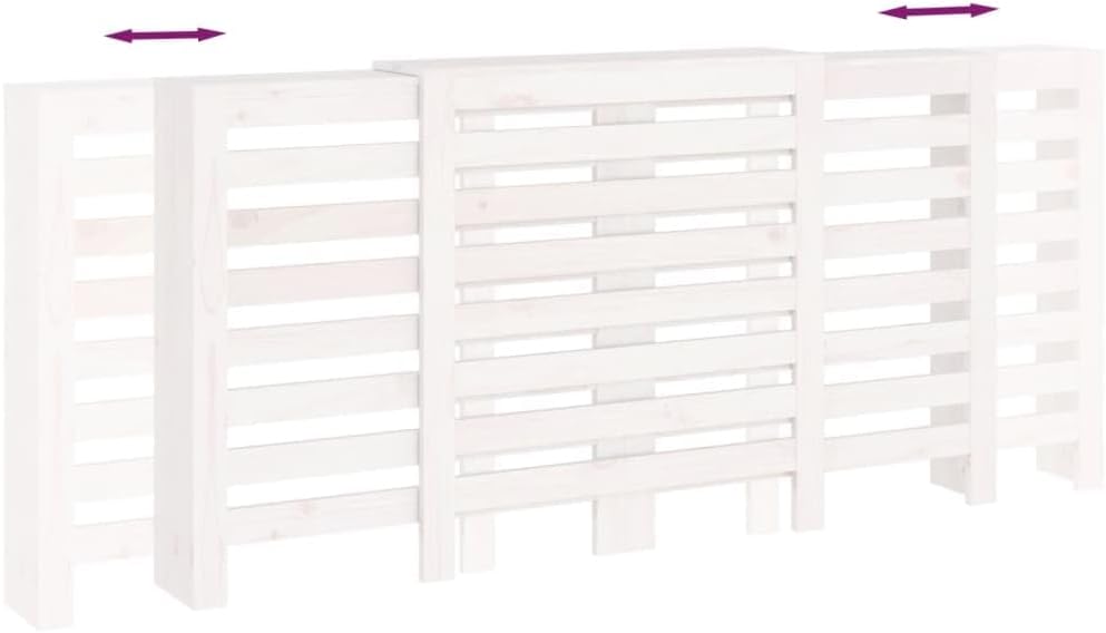 vidaXL Heizkörperverkleidung Lamellen-Design Heizungsabdeckung Heizungsverkleidung Heizung Abdeckung