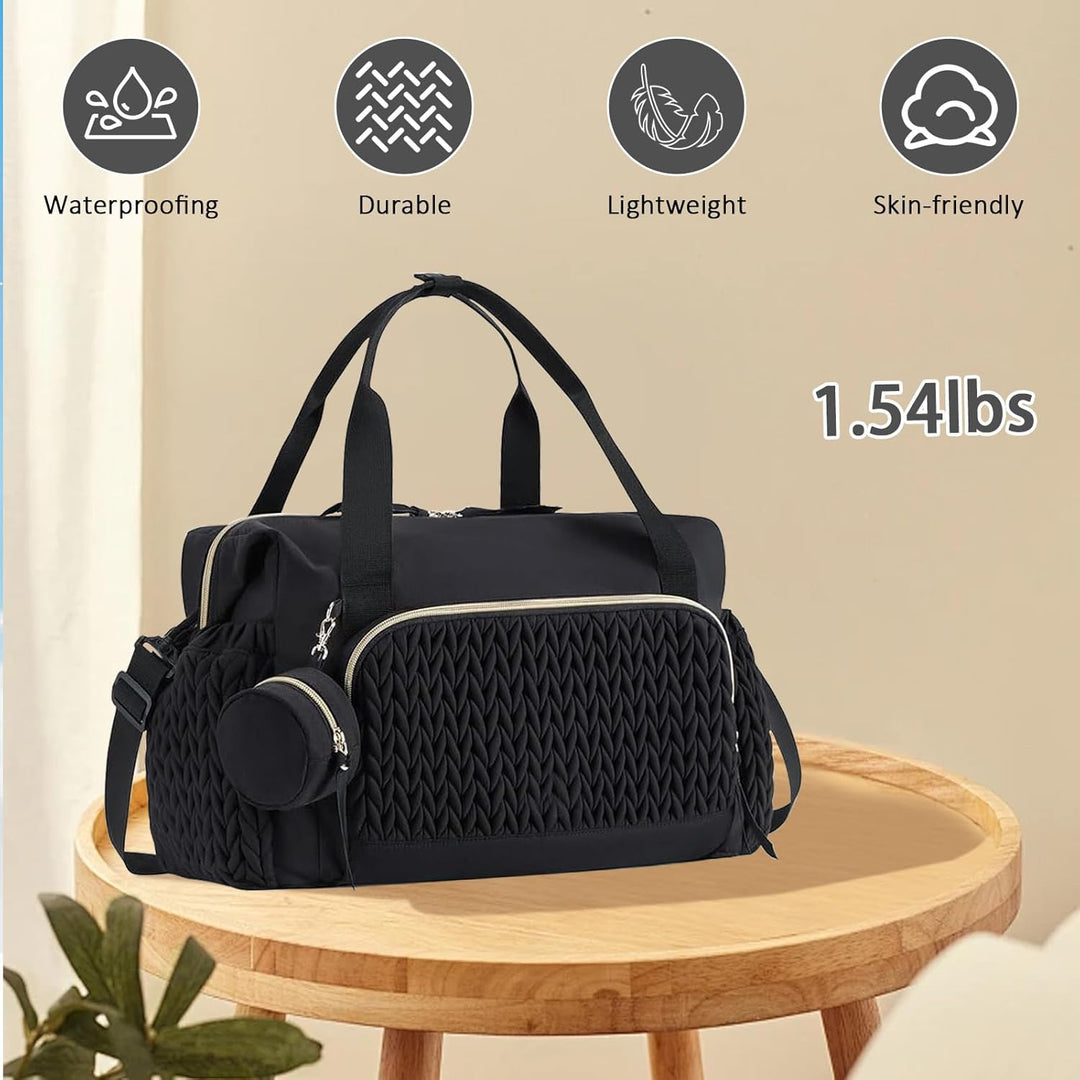 Multifunktionale Wickeltasche Gross, Mommy Bag Schultertasche mit Schnulleretui, Wasserdichte Baby W